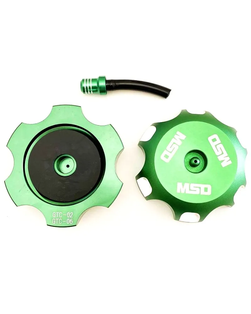 282-GTC06K#1.jpg. MSD Alloy Gas Cap - Kawasaki - Green