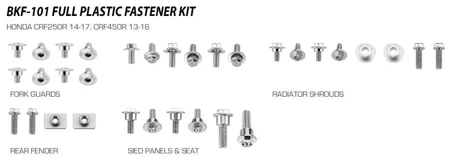 282-bkf-101. MSD Plastics Fastener Kit - CRF250R/450R