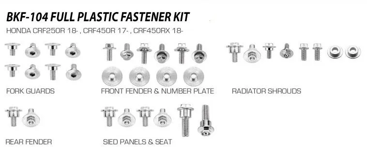 282-bkf-104. MSD Plastics Fastener Kit - CRF250R/CRF450R/RX