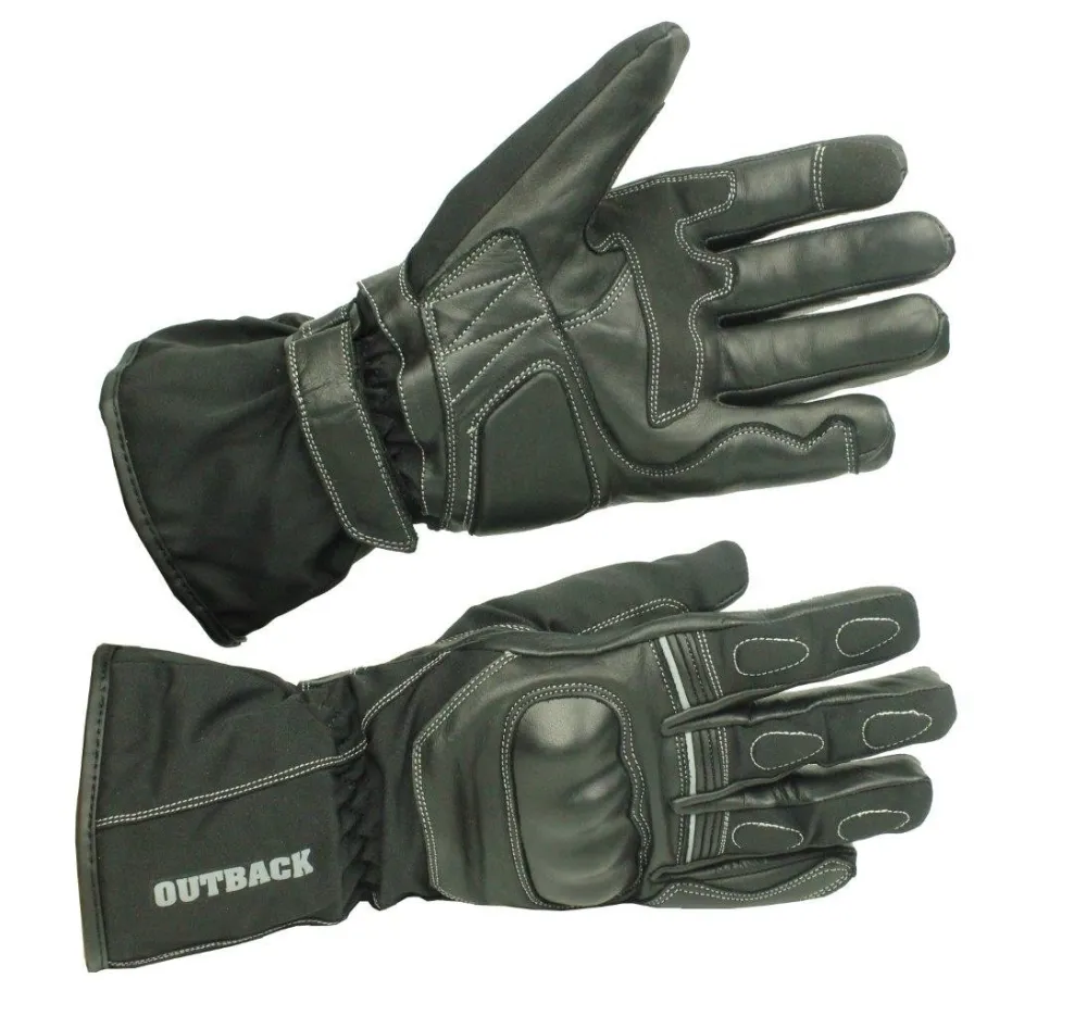 390-G8115-B#1.jpg. OUTBACK Winter Textile/Leather Gloves - Black