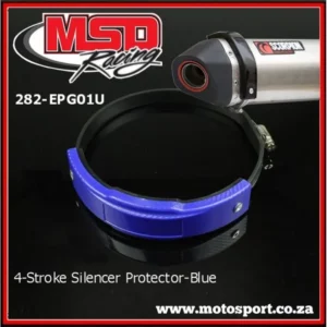 282-EPG01U#1.jpg. MSD 4-Stroke Exhaust Silencer Guard - Blue