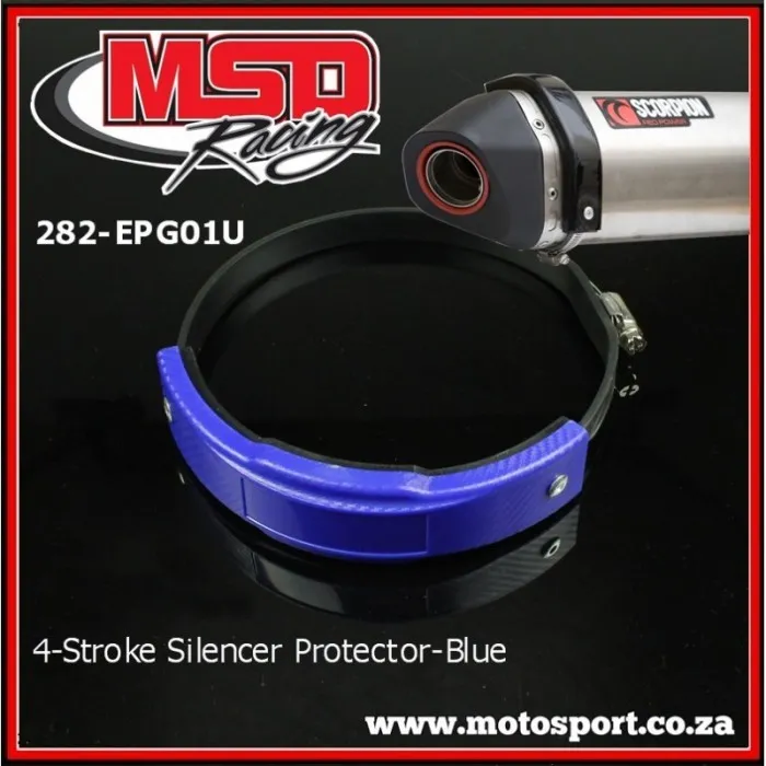 282-EPG01U#1.jpg. MSD 4-Stroke Exhaust Silencer Guard - Blue