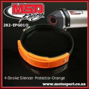 282-EPG01O#1.jpg. MSD 4-Stroke Exhaust Silencer Guard- Orange