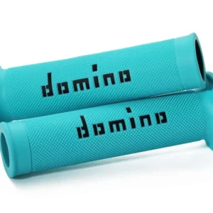 a01041c4080b7-0 (2). DOMINO A010 Road Racing Grips - Cyan/Black