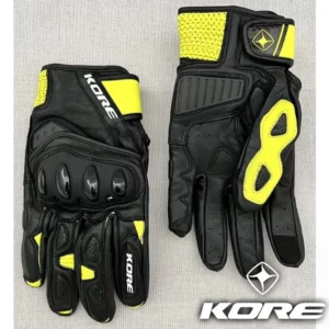 390-GL276-BF#1.jpg. KORE Blast Shorty Gloves - Black/Yellow Fluo