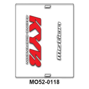 MO52-0118. MOTION Front Fork Sticker KYB - Black/White