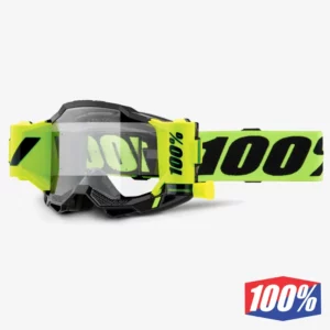 online-10025001700010. 100% Accuri Forcast Neon Yellow Goggle - Clear Lens