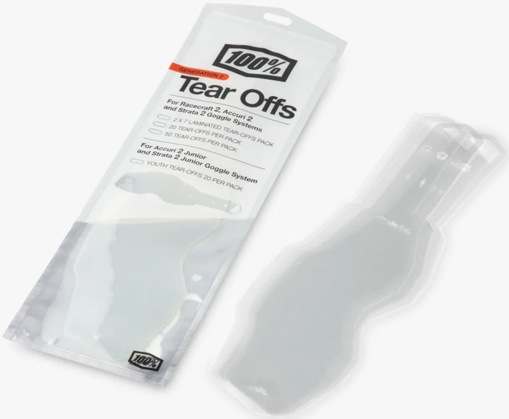 10025908400001 #1. 100% Racecraft 2/Acuuri 2/Strata 2 Tear Off - 20 Pack