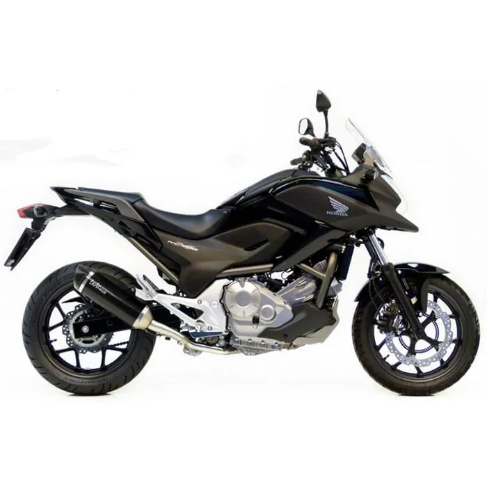 245-14042. LEO VINCE Nero Black/Stainless Slip-On - NC750S / NC750X