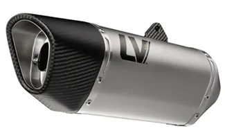 lv14 stainless. LEO VINCE LV14 R Stainless Slip-On Carbon Cap - CB750 Hornet - 23-24