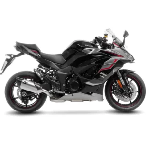 1000sx. LEO VINCE LV14 R Stainless Black Edition Slip-On Carbon Cap - 1000 SX/Tourer 20-24