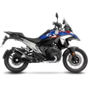 bmw. LEO VINCE LV14 Stainless Black Edition Slip-On Carbon Cap - R1300GS/Adventure - 2024