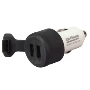 O106-SINGLE #1. OPTIMATE Charger Dual Output USB - Harley, KTM, CAR, BOAT