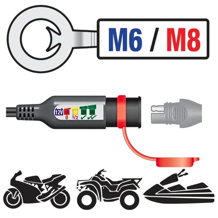 O124-SINGLE #3. OPTIMATE Battery Charger Monitor 12v Powersport
