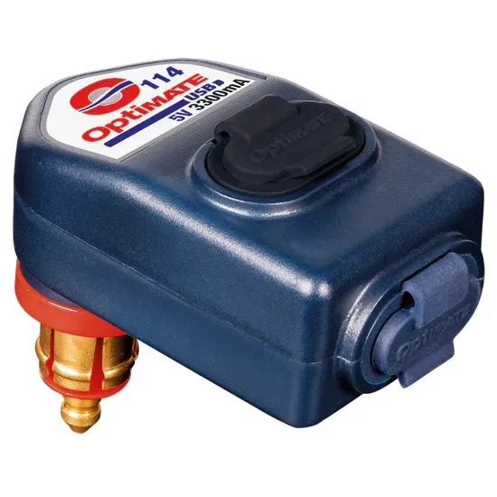 O115-SINGLE #2. OPTIMATE Charger Dual Output USB-C & USB-A - BMW/Triumph