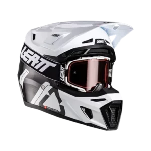 Leatt_HelmetKitMoto_9.5_CarbonWhite_IsoGoggles_102. Leatt Helmet Moto 9.5 with 6.5 Iriz Goggle - Carbon/White