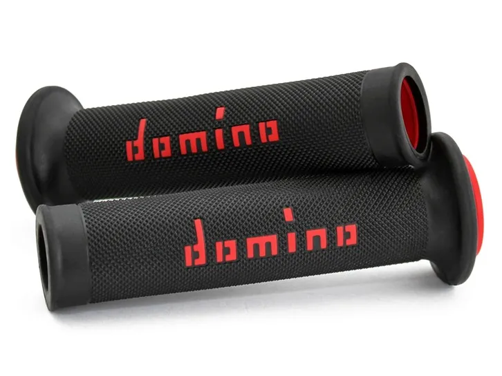 a01041c4240b7-0 (2). DOMINO A010 Road Racing Grips - Black/Red