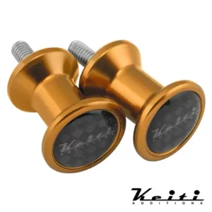 gold. KEITI Swingarm Bobbins - 8mm - Gold