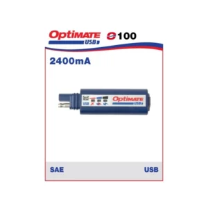 O100-SINGLE#1.jpg. OPTIMATE Charger USB With Standby Made & Vehicle Battery Monitor.