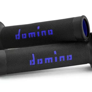 a01041c4840b7-0 (2). DOMINO A010 Road Racing Grips - Black/Blue
