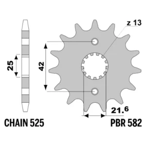 213-F-0582-15#1.jpg. PBR Front Sprocket 582-15