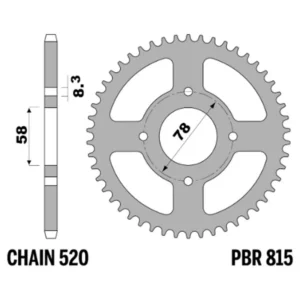 213-R-0815-35#1.jpg. PBR Rear Sprocket 815-35