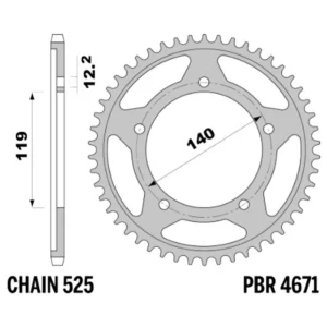213-R-4671-44#1.jpg. PBR Rear Sprocket 4671-44