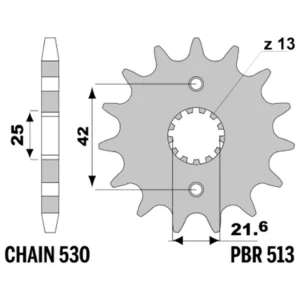 213-F-0513-17#1.jpg. PBR Front Sprocket 513-17