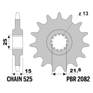 213-F-2082-16#1.jpg. PBR Front Sprocket 2082-16