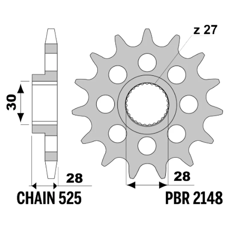 213-F-2148-18#1.jpg. PBR Front Sprocket 2148-18