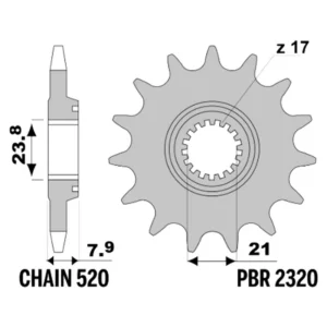 213-F-2320-14#1.jpg. PBR Front Sprocket 2320-14