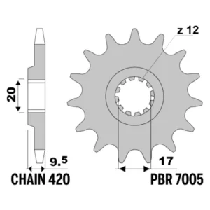 213-F-7005-15#1.jpg. PBR Front Sprocket 7005-15