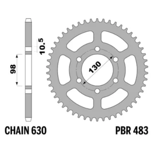 213-R-0483-35#1.jpg. PBR Rear Sprocket 483-35