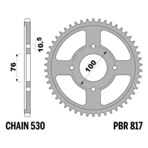 213-R-0817-46#1.jpg. PBR Rear Sprocket 817-46