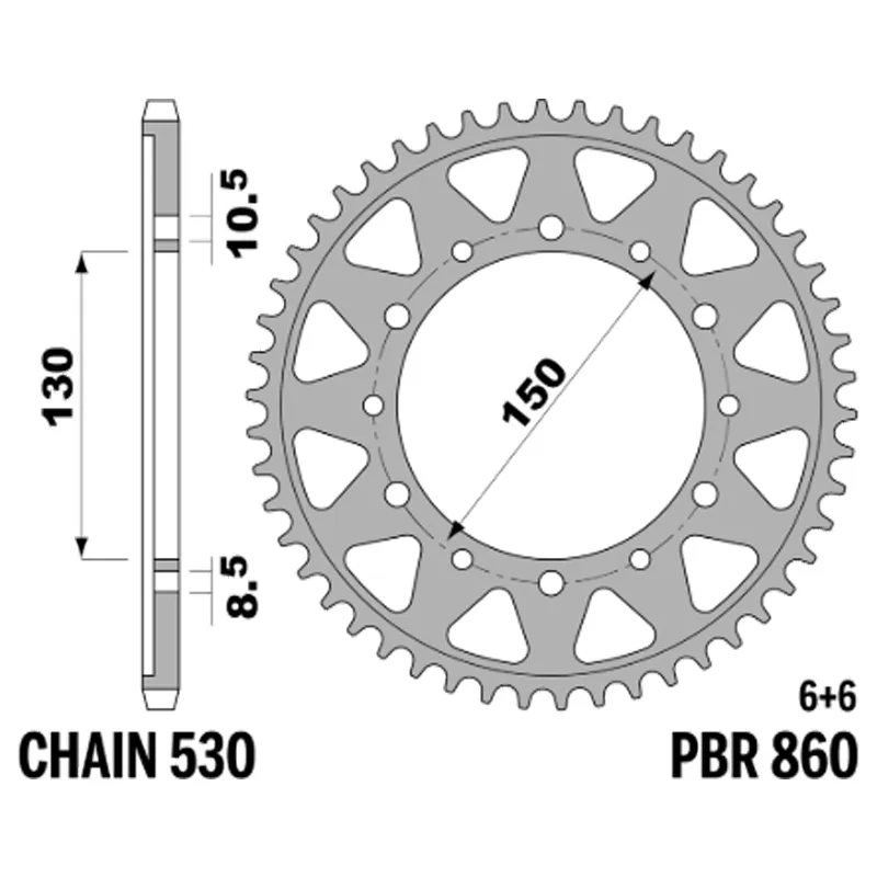 213-R-0860-41#1.jpg. PBR Rear Sprocket 860-41