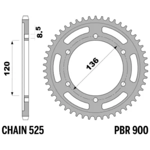 213-R-0900-44#1.jpg. PBR Rear Sprocket 900-44