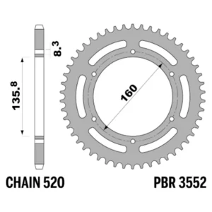 213-R-3552-48#1.jpg. PBR Rear Sprocket 3552-48
