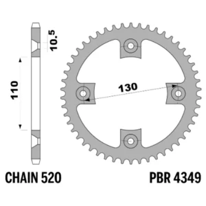 213-R-4349-40#1.jpg. PBR Rear Sprocket 4349-40