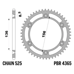213-R-4365-43#1.jpg. PBR Rear Sprocket 4365-43