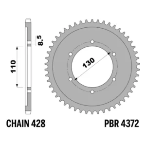 213-R-4372-46#1.jpg. PBR Rear Sprocket 4372-46