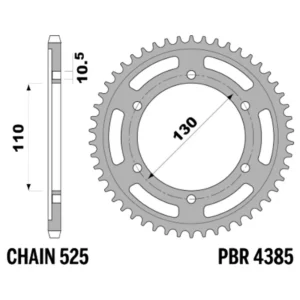 213-R-4385-42#1.jpg. PBR Rear Sprocket 4385-42
