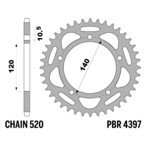 213-R-4397-48#1.jpg. PBR Rear Sprocket 4397-48