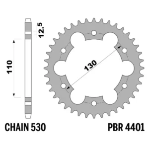 213-R-4401-39#1.jpg. PBR Rear Sprocket 4401-39