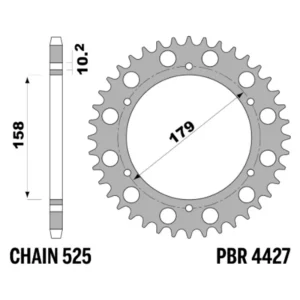 213-R-4427-45#1.jpg. PBR Rear Sprocket 4427-45