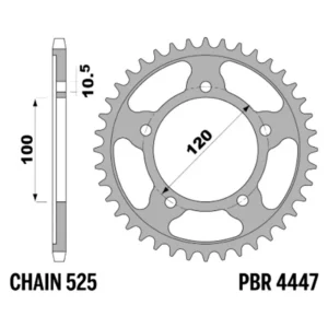 213-R-4447-46#1.jpg. PBR Rear Sprocket 4447-46