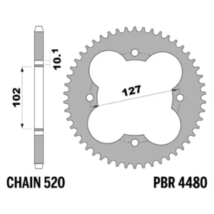 213-R-4480-37#1.jpg. PBR Rear Sprocket 4480-37