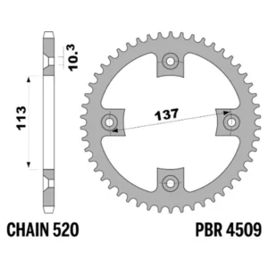 213-R-4509-37#1.jpg. PBR Rear Sprocket 4509-37
