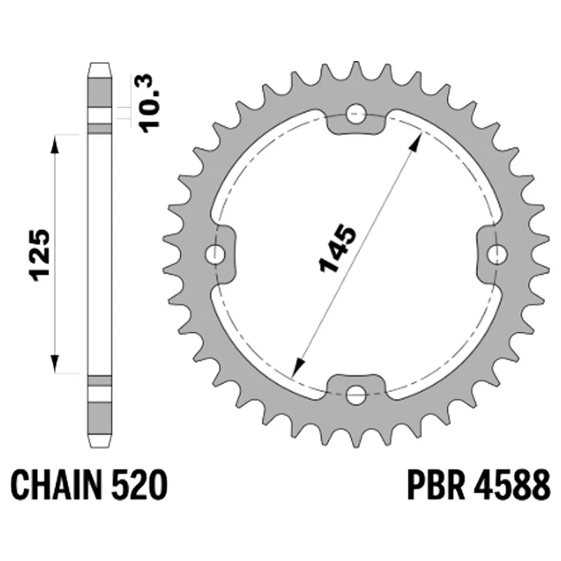 213-R-4588-39#1.jpg. PBR Rear Sprocket 4588-39