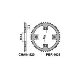 213-R-4638-37#1.jpg. PBR Rear Sprocket 4638-37
