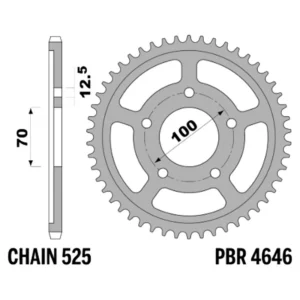 213-R-4646-46#1.jpg. PBR Rear Sprocket 4646-46